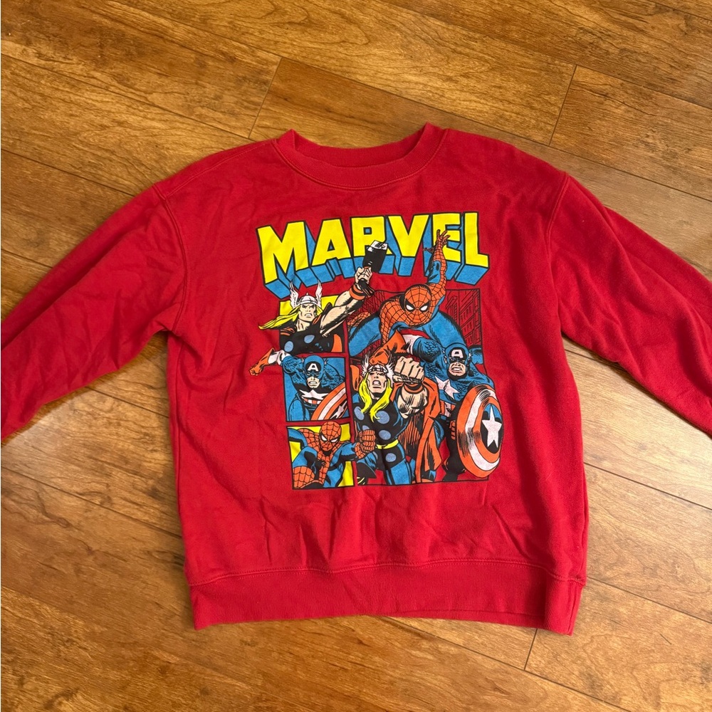Marvel Red Superhero Crewneck